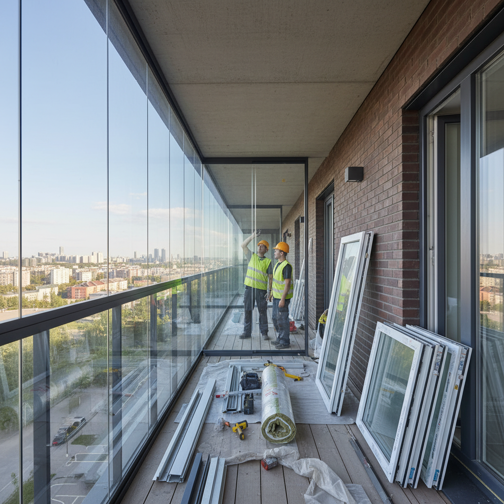 фото Остекление балкона под ключ: что входит в услугу