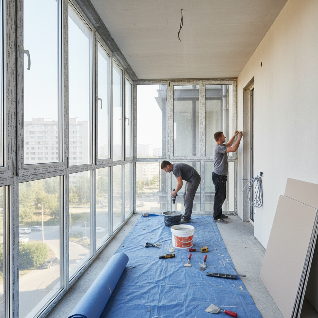 фото Ремонт балкона после остекления: с чего начать