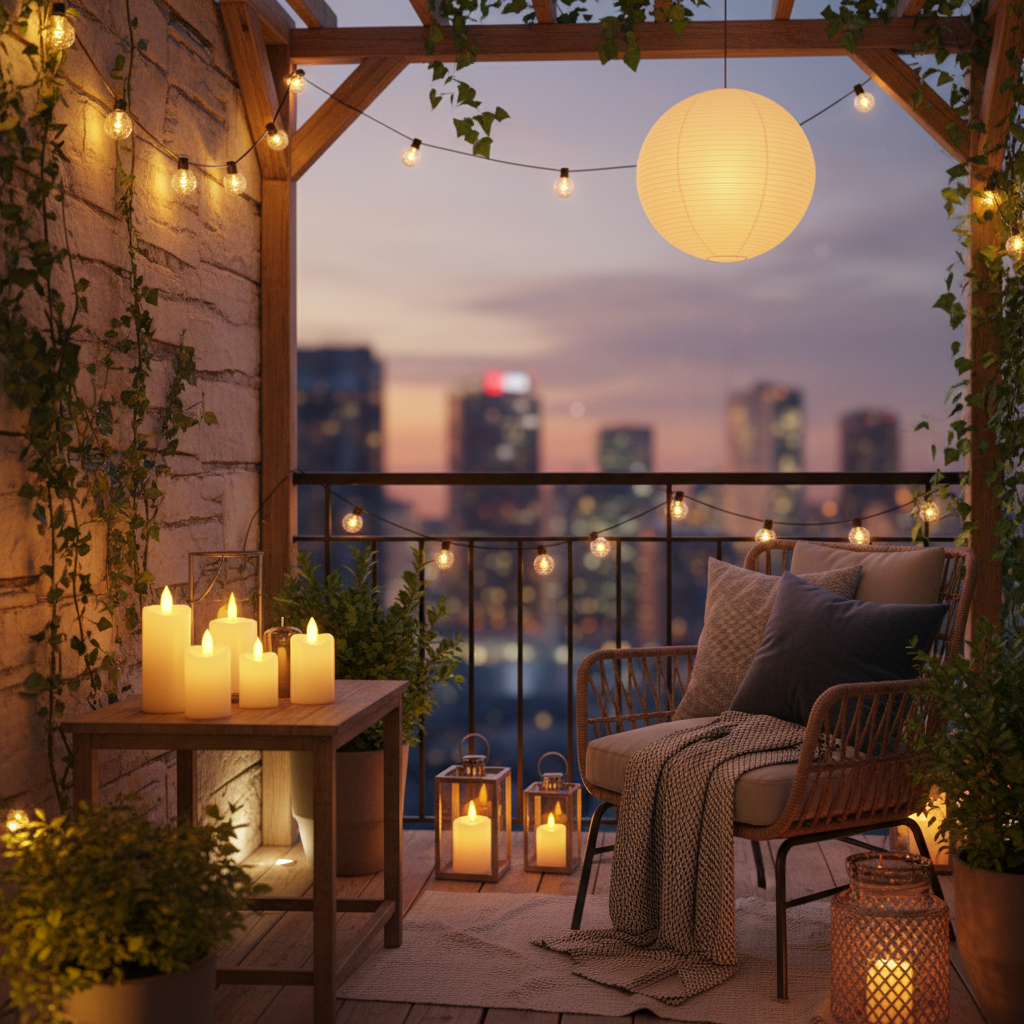 фото Освещение на балконе: как создать уютную атмосферу