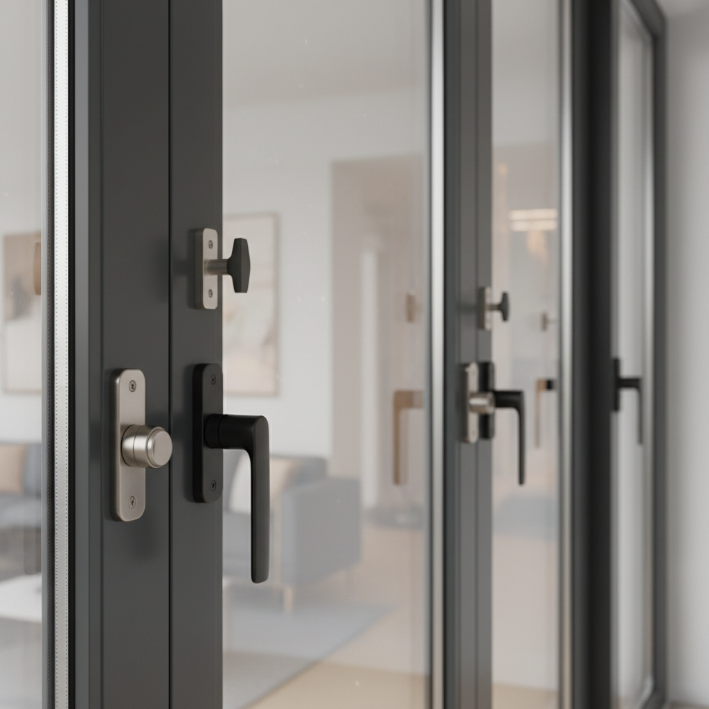 фото Безопасность остекления балкона: замки и фурнитура