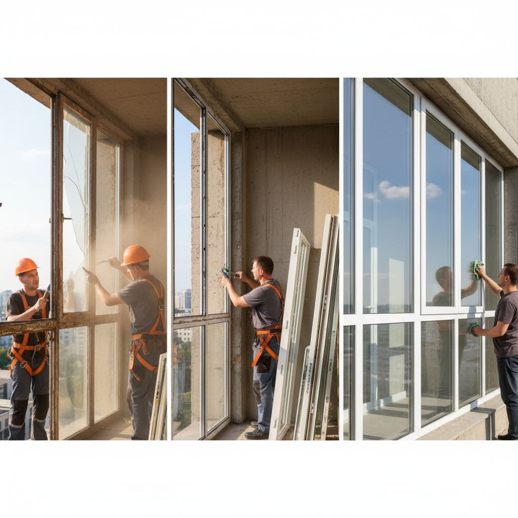 фото Замена старого остекления балкона: этапы и нюансы