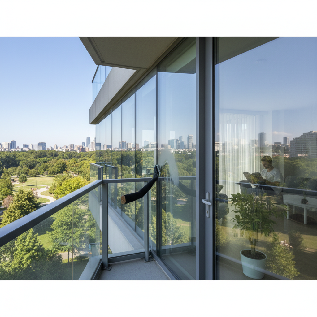 фото Зеркальное остекление балкона: преимущества и недостатки