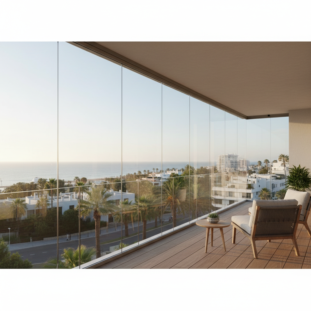 фото Балкон с раздвижными системами: удобство и функциональность