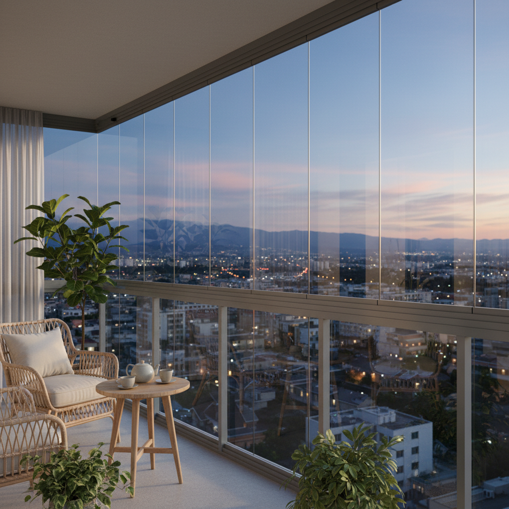 фото Балкон‑лоджия: особенности остекления