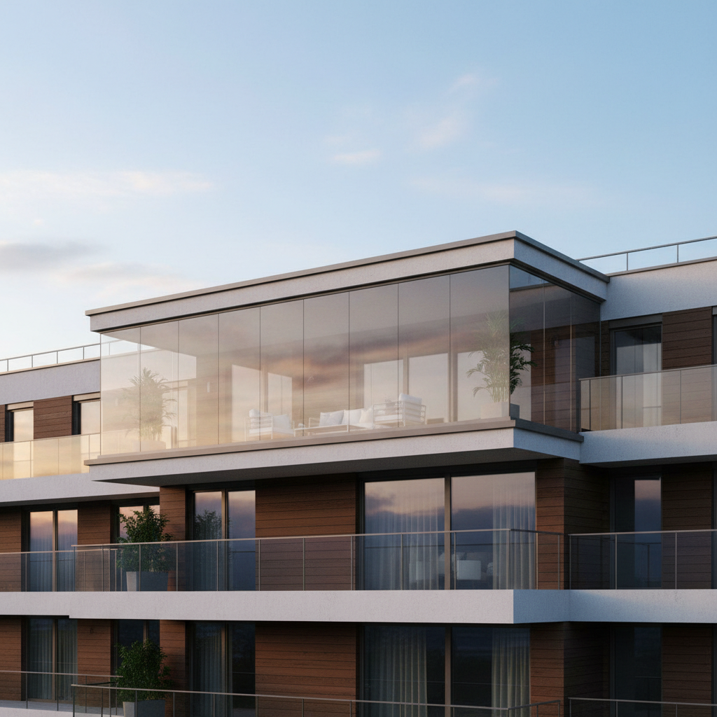 фото Балкон на последнем этаже: нюансы остекления