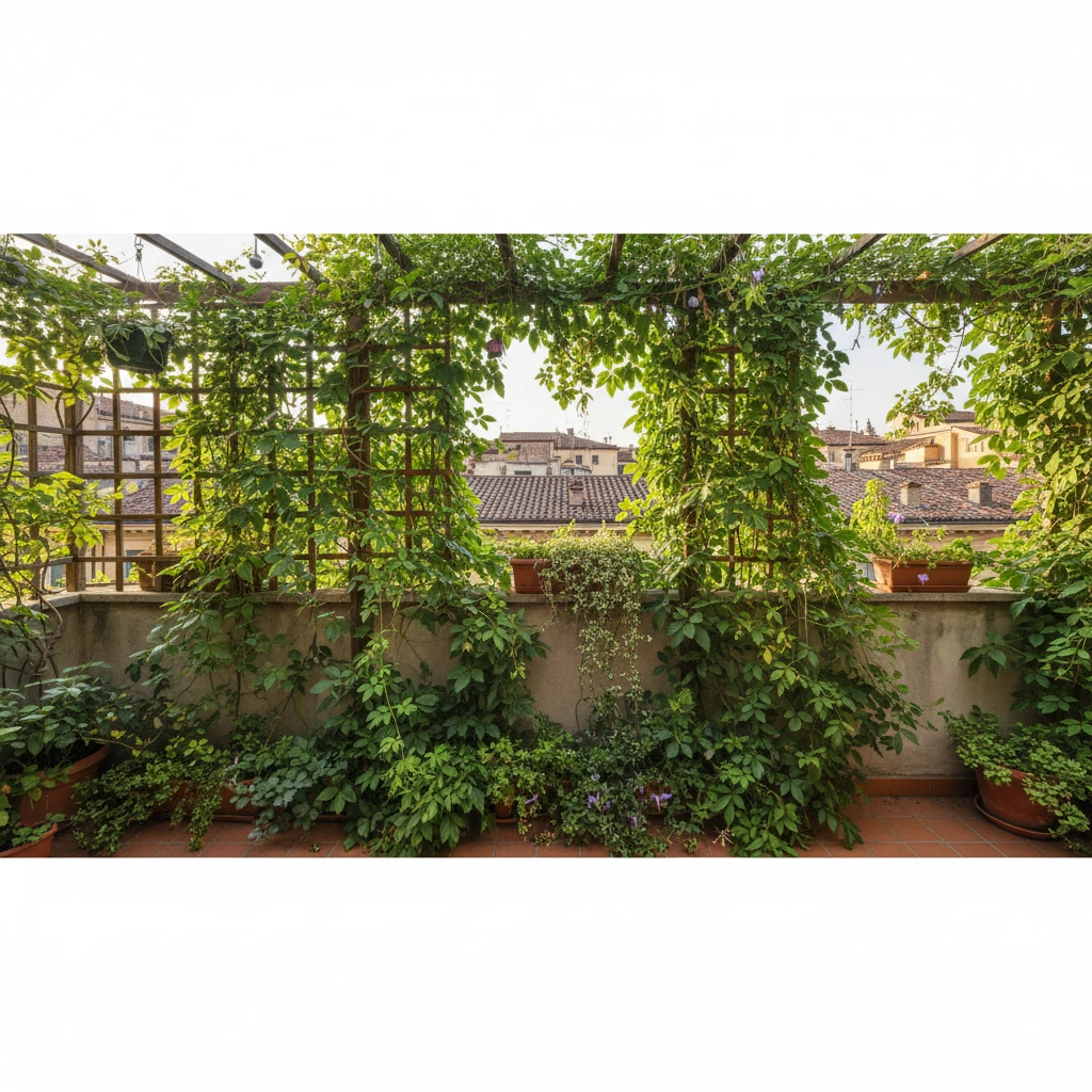 фото Балкон с лианами: вертикальное озеленение