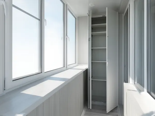 Монтаж окон и ремонт на двух объединенных балконах